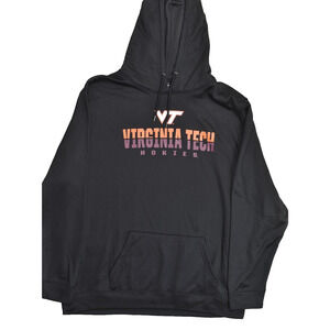 Colosseum Virginia Tech Hokies Men's 3XL Black Hoodie Sweatshirt VT Logo NEW